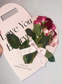 Love You Card with Flowers